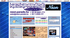 Desktop Screenshot of neon-parade.hu