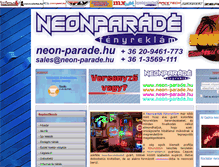 Tablet Screenshot of neon-parade.hu